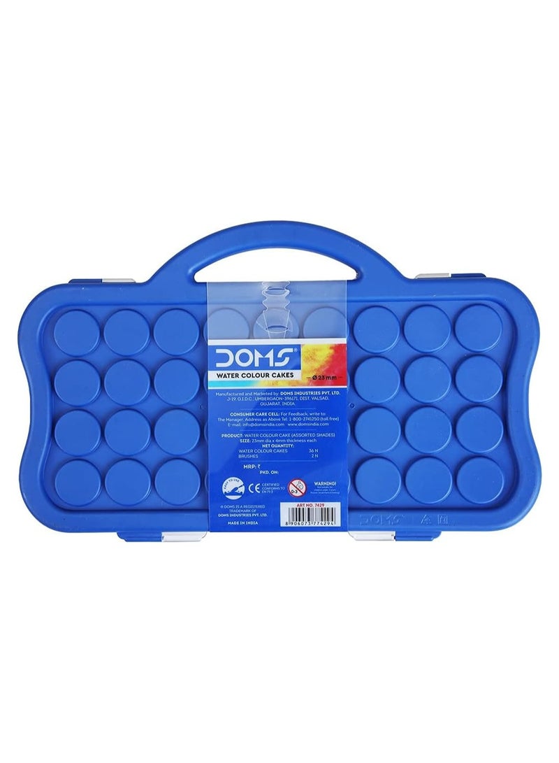 دومس 36 قطعة. كيك ألوان مائية (23 ملم) + 2 قطعة. فرشاة - Image 3