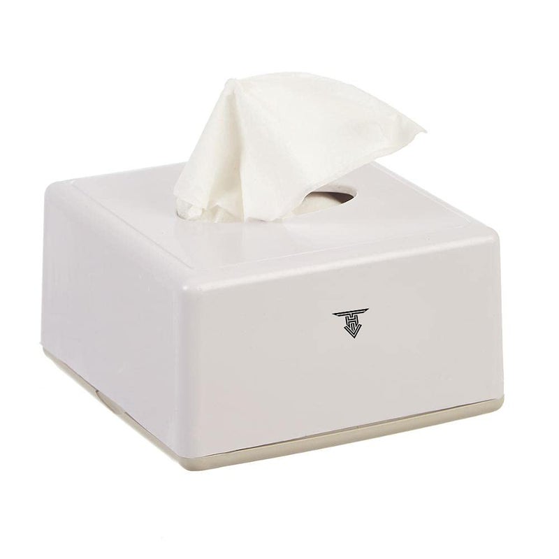 TARGET HYGIENE Pop Up Table Top Tissue Paper Holder Dispenser with Free 2 Tissue Refill 2 Ply Pop Up Soft Facial Tissue Paper Napkin. Size : 4 X 8 cm (White) - Image 1