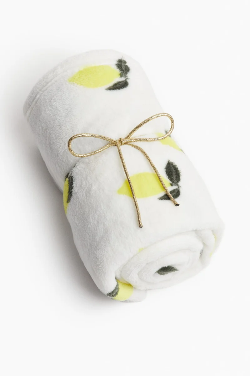 اتش اند ام بطانية منقوشة من الفليس