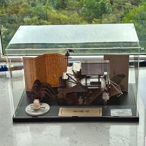 Elepure Clear Acrylic Display Case Display Box for Lego Fountain Garden 10359 for French Café 10362 for TIE Bomber for Football for Lego 75347 75387 76428 21270 75404 42205 42203, Black Inside 11.8x7.9x7.9in - Image 5