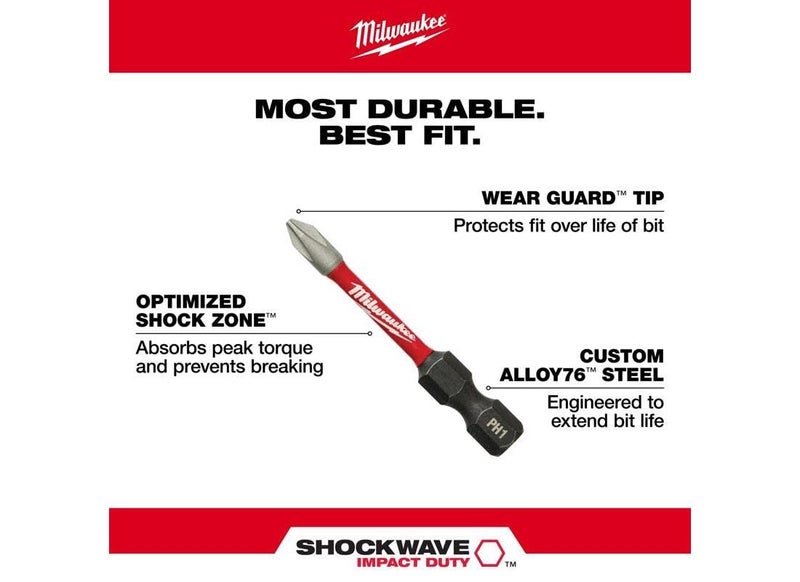 Milwaukee 48-32-4602 Phillips Power Bits 5 Pack - Image 4