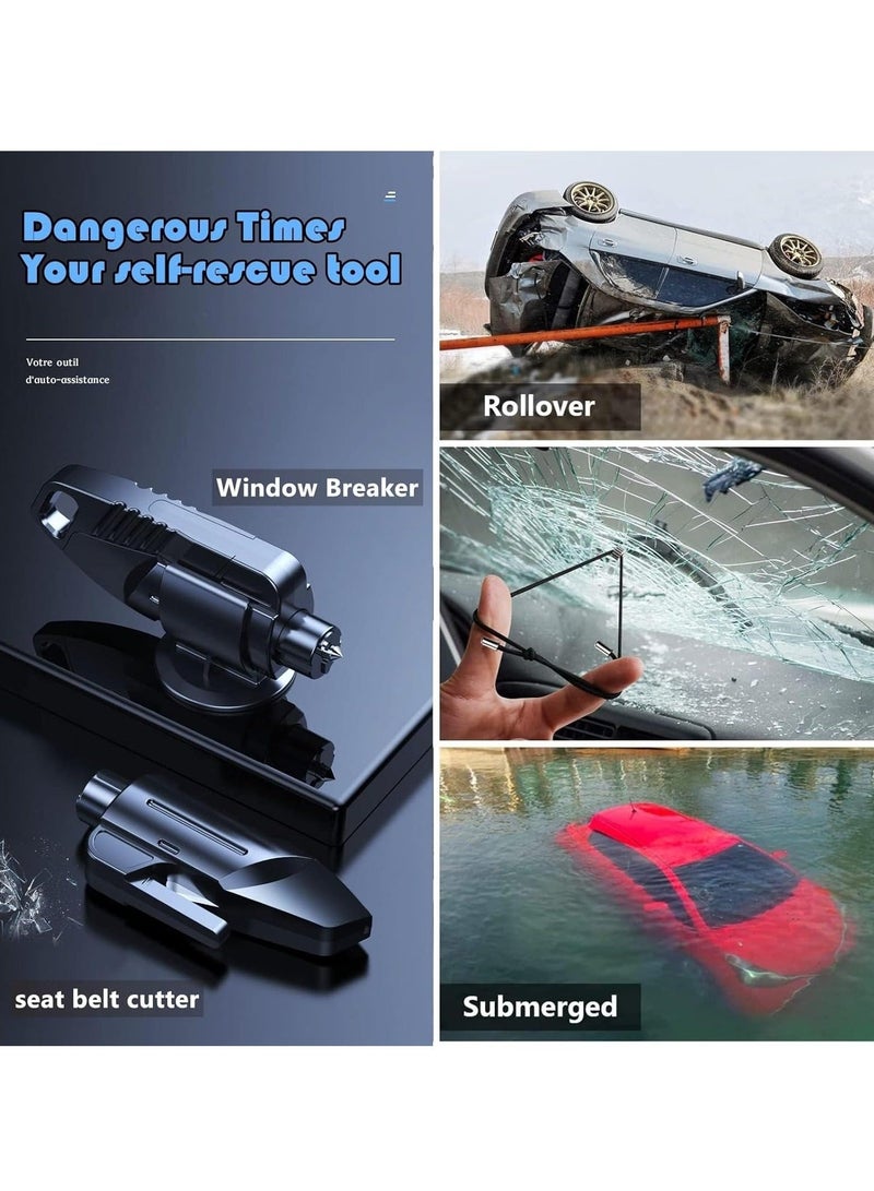 Captaintech Window Breaker Seatbelt Cutter, Car Emergency Safety Keychain, Car Window Breaker The Original Emergency Keychain Car Escape Tool, 2-in-1 Window Breaker Seatbelt Cutter - Image 2