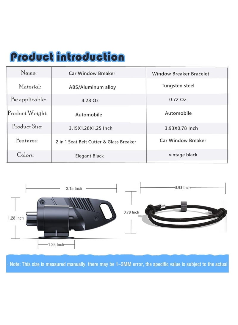 Captaintech Window Breaker Seatbelt Cutter, Car Emergency Safety Keychain, Car Window Breaker The Original Emergency Keychain Car Escape Tool, 2-in-1 Window Breaker Seatbelt Cutter - Image 5