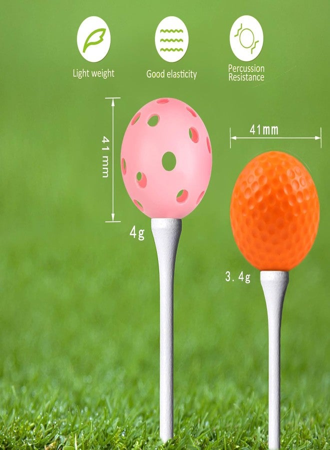 ZHENAN 20 Pack Colored Plastic Golf Balls, 41mm Practice Golf Balls, Realistic Feel and Long Lasting,Limited Fligh Plastic Golf Training Balls for Backyard, Simulated Golf Balls for Indoor or Outdoor - Image 3