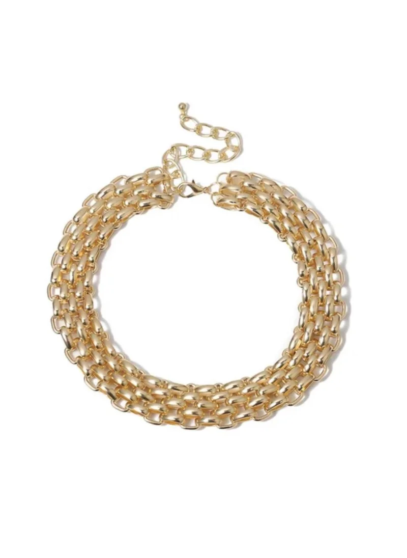 Statement gold necklace big