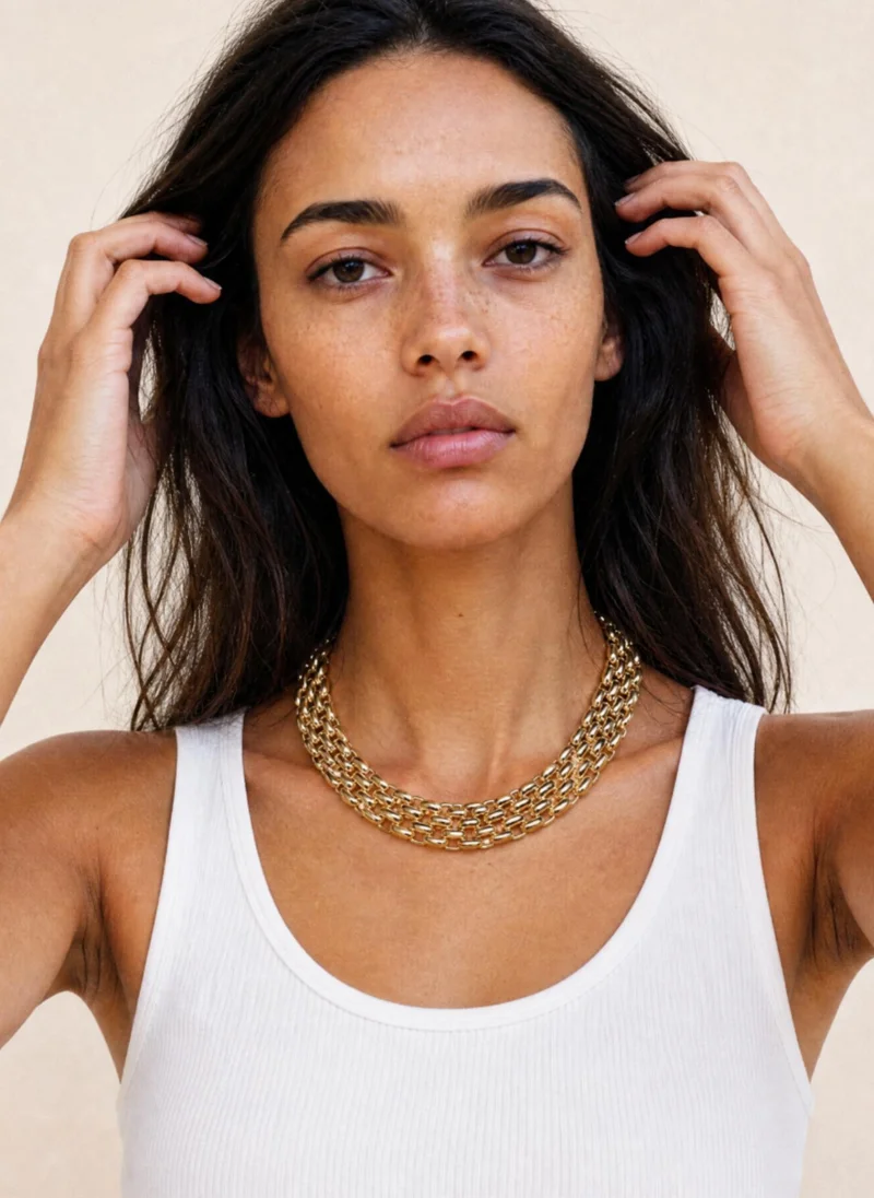 AMIE Dubai  Statement gold necklace big for Women | Best Price UAE