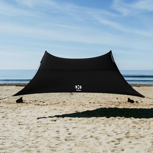 Neso Gigante Portable Beach Tent Sun Shelter - Lightweight Beach Shade Canopy - Easy Setup for Family Outings - Patented Reinforced Corners - UPF 50+ Sun Protection - 8ft Tall, 11 x 11ft - Black - Image 1