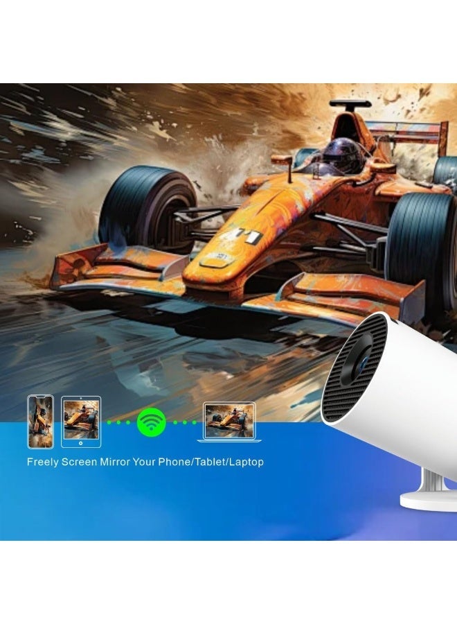 epicarma جهاز عرض محمول ذكي صغير مع دعم 4K بدقة عالية كاملة - أندرويد 11، واي فاي 6، بلوتوث 5.4، 170 لومن ANSI - مسرح منزلي محمول يصل إلى 130 بوصة - جهاز عرض أفلام داخلي/خارجي - متوافق مع عصا التلفاز/HDMI/USB/PS5/iOS/أندرويد - Image 4