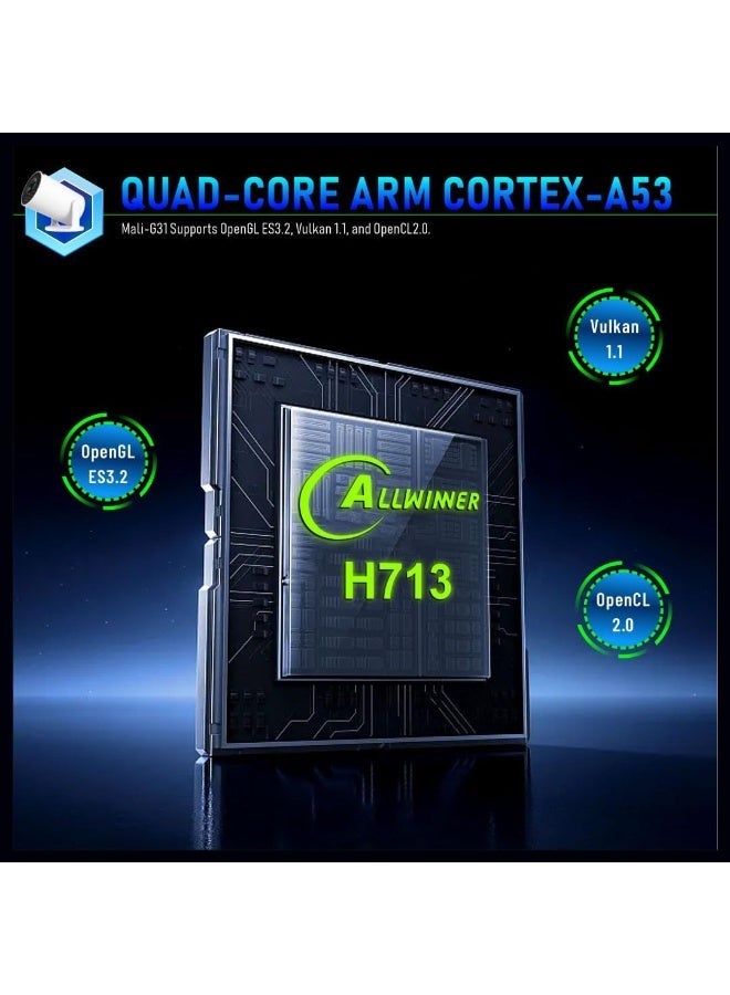 epicarma جهاز عرض محمول ذكي صغير مع دعم 4K بدقة عالية كاملة - أندرويد 11، واي فاي 6، بلوتوث 5.4، 170 لومن ANSI - مسرح منزلي محمول يصل إلى 130 بوصة - جهاز عرض أفلام داخلي/خارجي - متوافق مع عصا التلفاز/HDMI/USB/PS5/iOS/أندرويد - Image 3