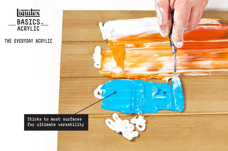 Liquitex دهان أكريليك ليكويتكس باسيكس، 400 مل (13.5 أونصة) زجاجة، أزرق فاتح دائم - Image 4