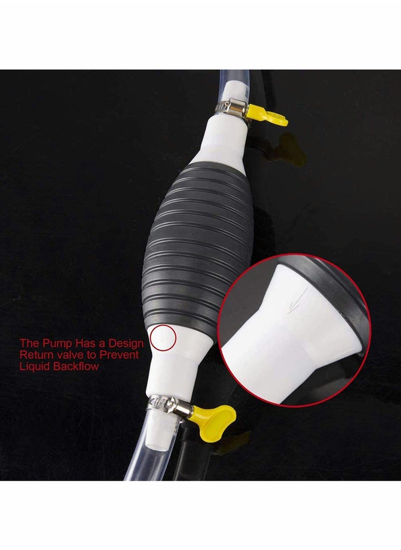 Excefore Car Fuel Transfer Pump, Portable Manual Car Fuel Transfer Pump, Gasoline Siphon Hose Siphon Hand Pump for Gasoline Oil Water, Transfer Siphon Pump  - Image 5