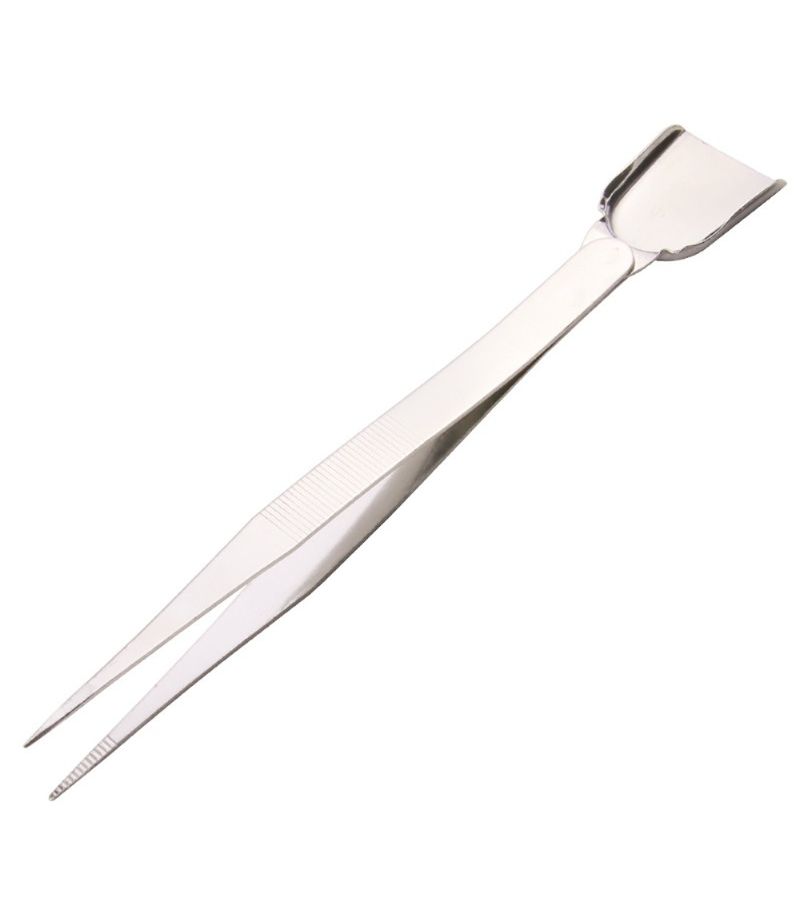 Stainless Steel Portable Tweezers 2pcs With Scoop Pointed Tips For Beading Jewelry - Image 2