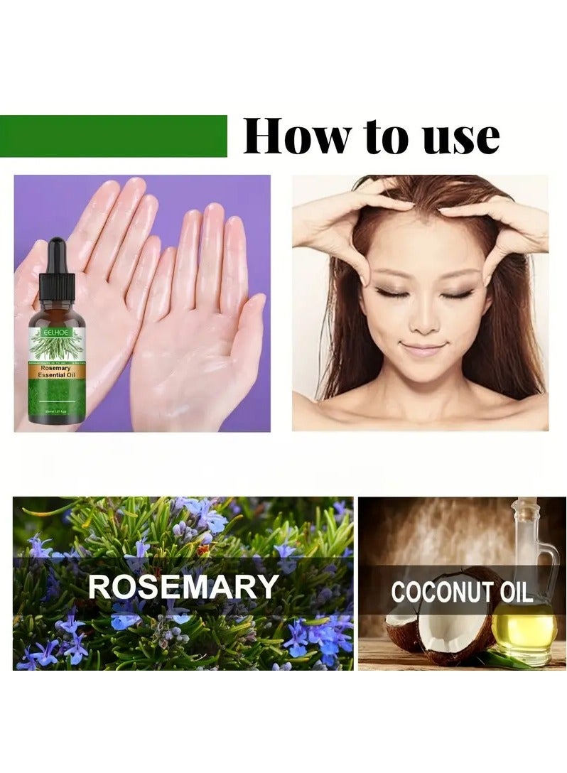 EELHOE Rosemary Oil For Hair, Rosemary Essential Oil For Daily Use, Care For All Hair Types, Strengthens Hair For Men And Women - Image 4