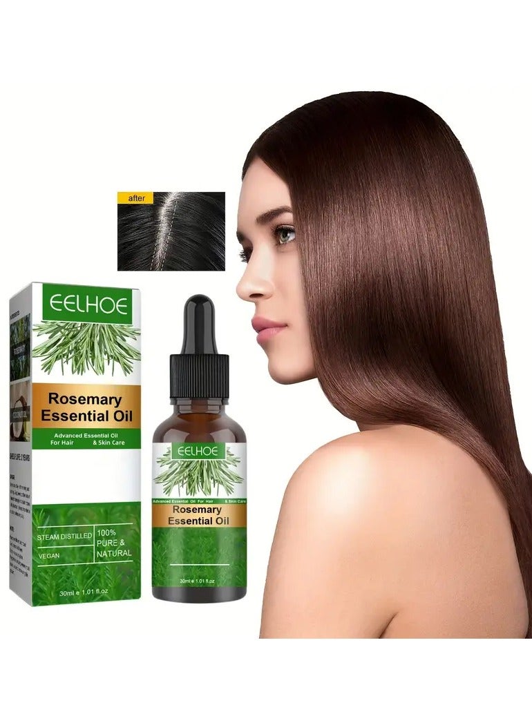 EELHOE Rosemary Oil For Hair, Rosemary Essential Oil For Daily Use, Care For All Hair Types, Strengthens Hair For Men And Women - Image 3