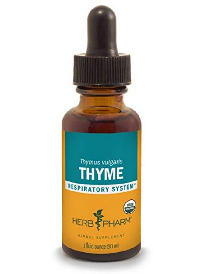 HERB PHARM Certified Organic Thyme Liquid Extract For Respiratory System Support 1 Ounce Dthyme01 - Image 1