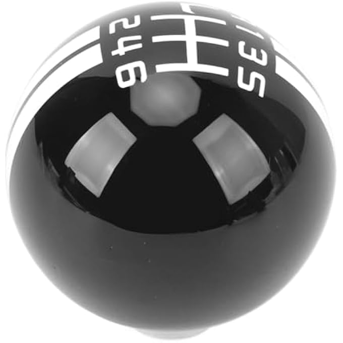 ريحني مقبض كرايفوكت الدائري 6 سرعات يدوي بعصا ناقل حركة يدوي مقبض ناقل حركة من الألمنيوم مقبض ناقل حركة دائري التصميم المريح مقبض التروس بديل مناسب للمركبة اليدوية أسود و - Image 2