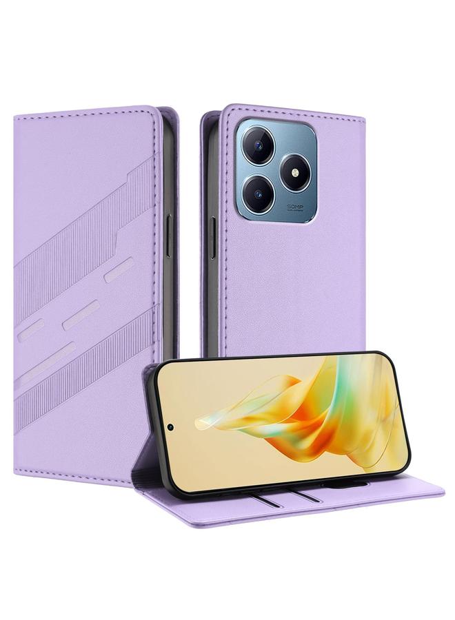 S-TOP Case For Realme C63 4G Embossed Multi-functional Wallet Retro Leather Phone Case - Image 1