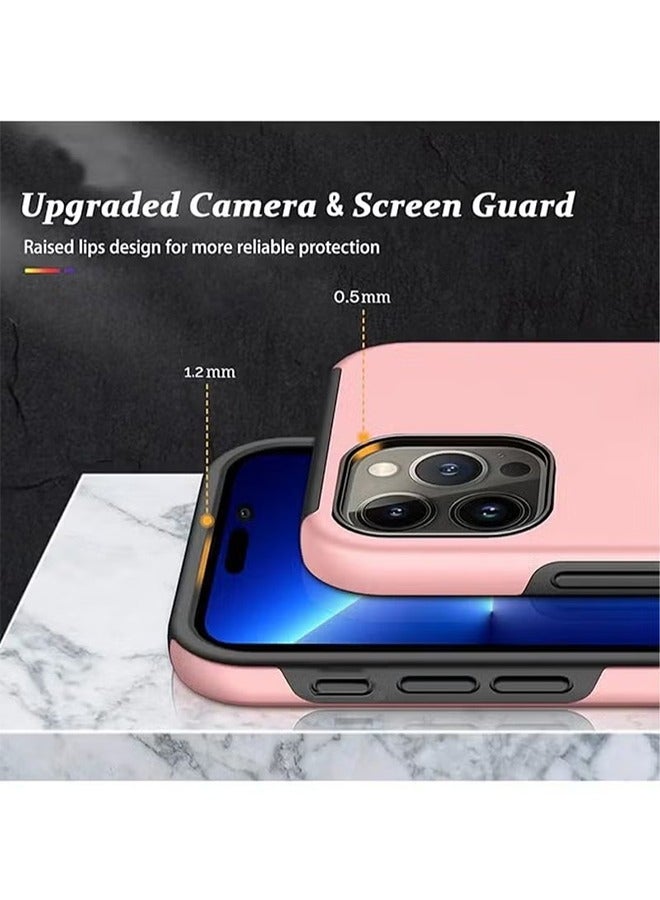 iPhone 15 Pro Max Case Cover With Finger Ring Military Grade Metal Stand Kickstand [Support Magnetic Car Holder] Phone Comfortable Hold Feeling Anti-scratch Shockproof Back Cover For 15 Pro Max