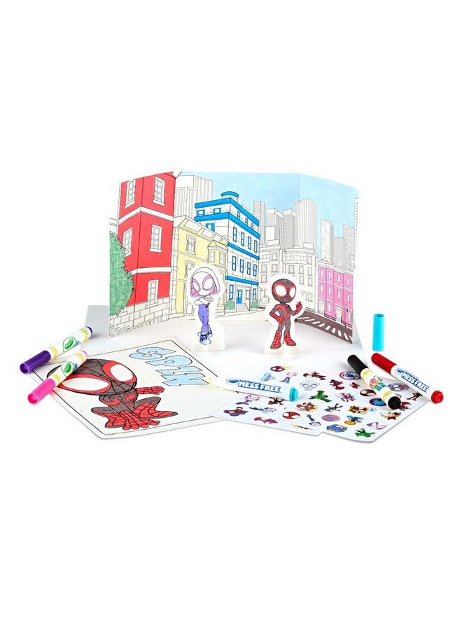 Crayola مجموعة كرايولا كولور وندر سبايدي وأصدقائه المذهلين، تلوين بدون فوضى، صفحات تلوين سبايدرمان وملصقات، لعبة سبايدرمان، هدية للأطفال - Image 5