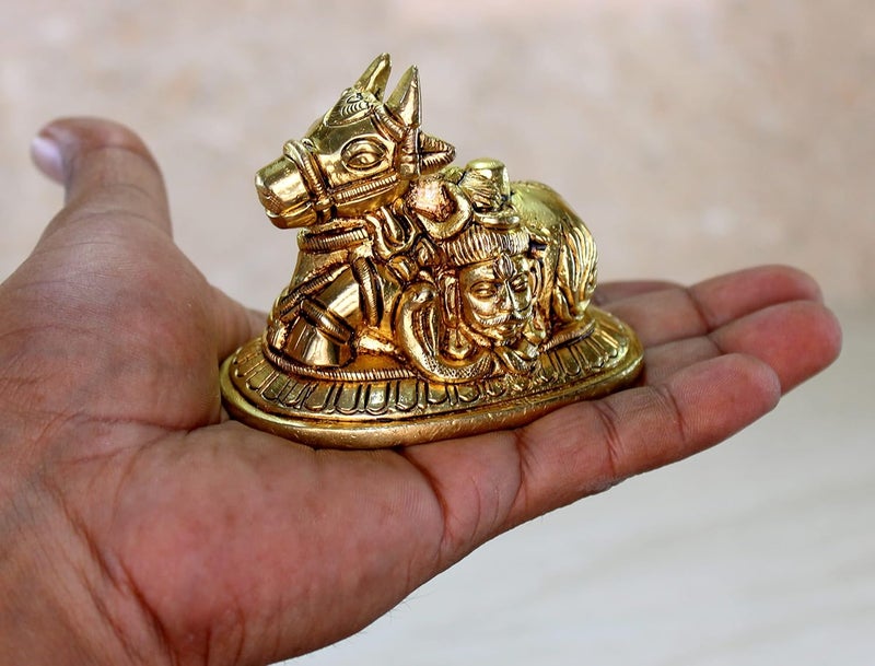 ESPLANADE Brass Nandi Statue Pooja Idols Home Decor Height 25 Inches - Image 3