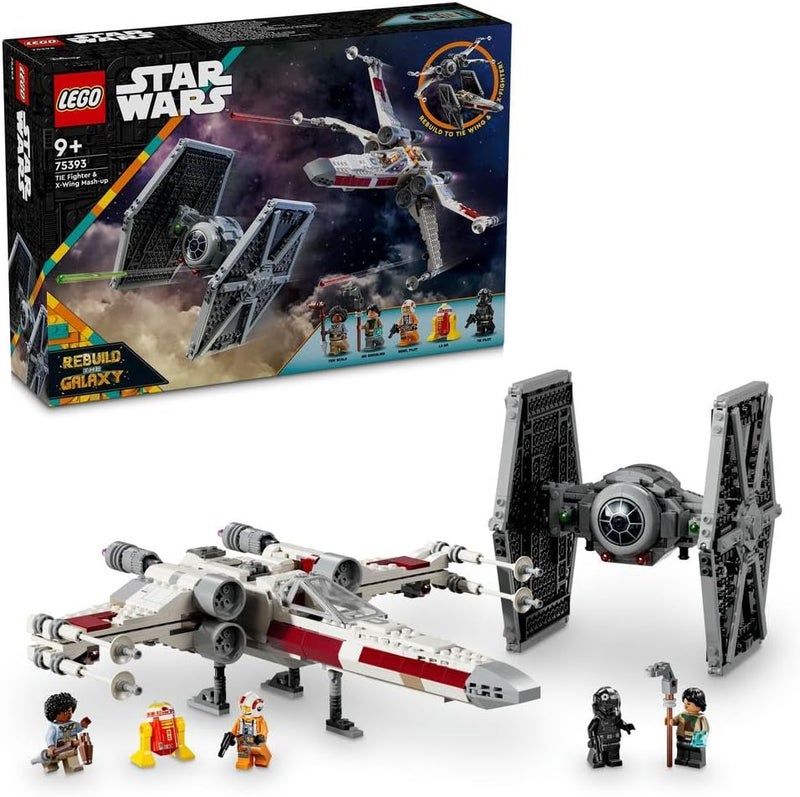 LEGO Star Wars TIE Fighter & X-Wing Mash-up Set with 4 Minifigures and Droid Figure 75393 - Image 1