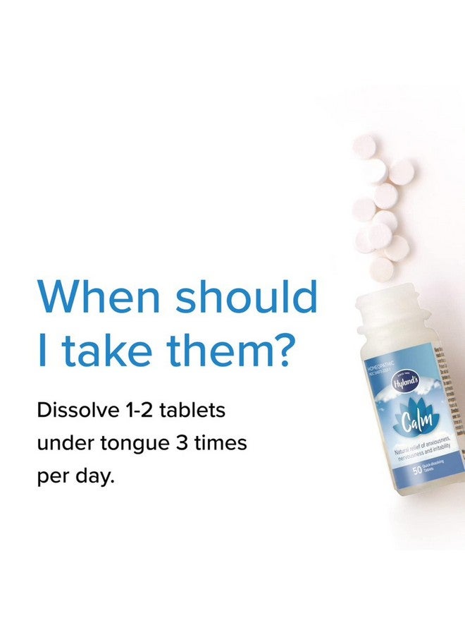 Hyland's Calm Tablets, Stress Relief Supplement, Natural Relief Of Anxiousness, Nervousness, And Irritability, 50 Count (Pack of 1, 50 Count Total) - Image 5