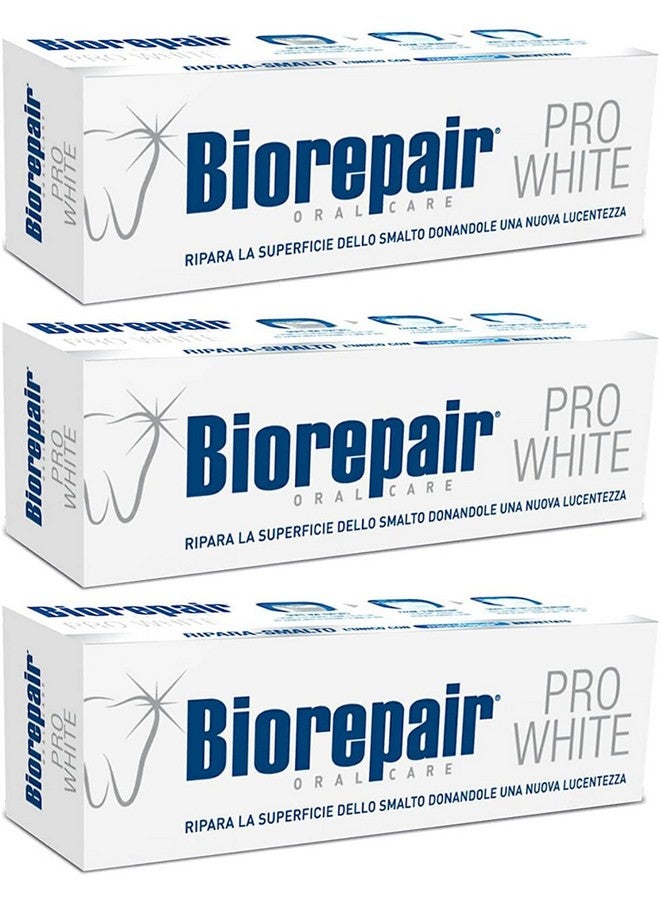 بيوريبير: معجون أسنان "برو وايت" لتبييض الأسنان بتقنية ميكروريبير - أنابيب سعة 75 مل (2.5 أونصة سائلة) (عبوة من 3 قطع) [مستورد من إيطاليا]