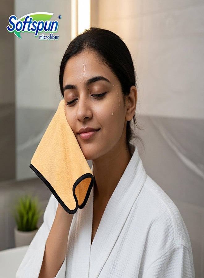 SOFTSPUN Microfiber Hand & Face Wipes 280 GSM 20x30 Cms, 4 Piece Towel Set, (Beige Colour) Super Soft & Silky for Hand, Face and Body - Hypoallergenic Sensitive Skin Wipes & Washcloths.… - Image 4