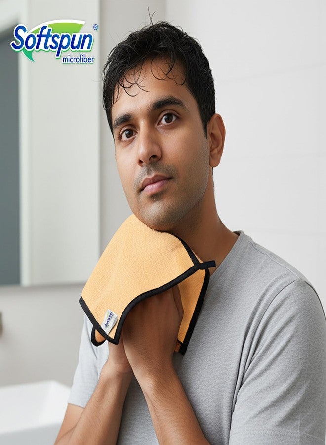 SOFTSPUN Microfiber Hand & Face Wipes 280 GSM 20x30 Cms, 4 Piece Towel Set, (Beige Colour) Super Soft & Silky for Hand, Face and Body - Hypoallergenic Sensitive Skin Wipes & Washcloths.… - Image 3