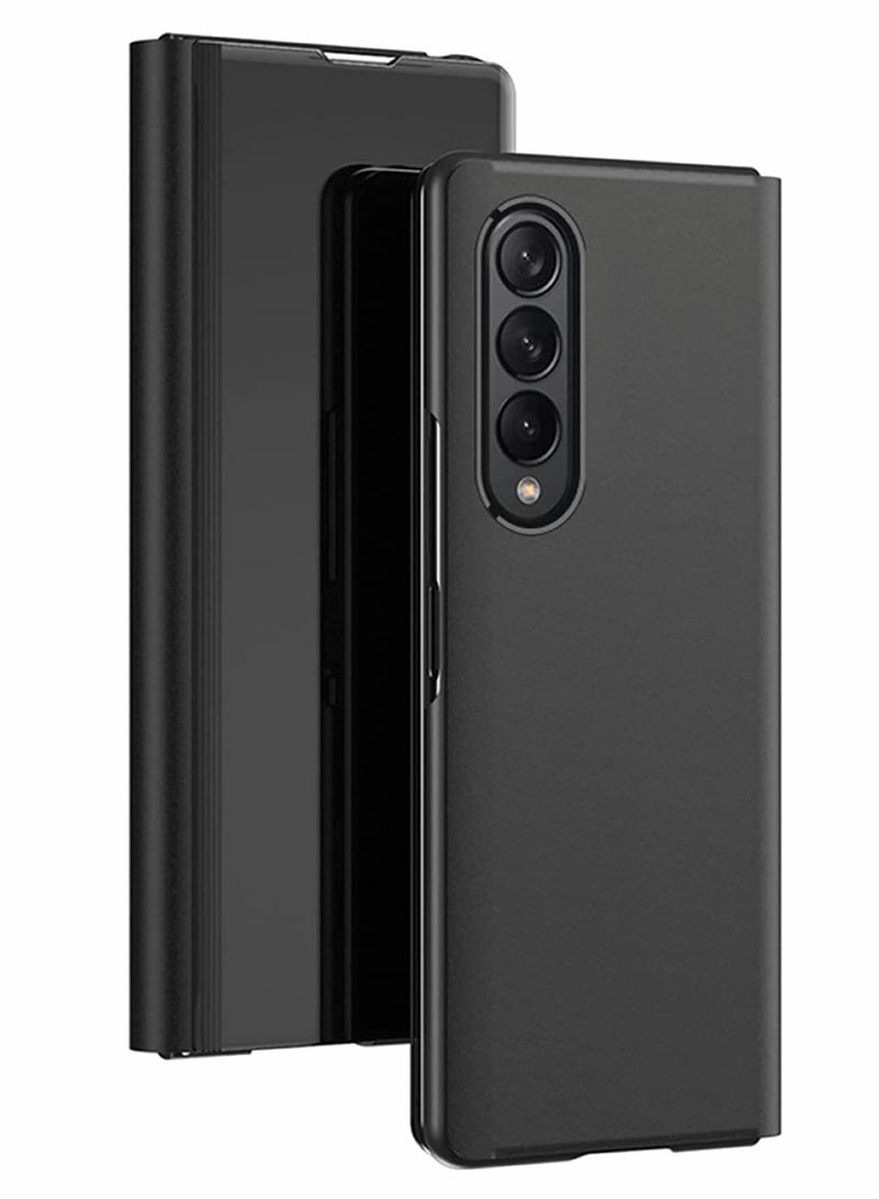 KASTWAVE Case for Samsung Z Fold 3 Cover, Plating Mirror Makeup Phone Case Flip Shockproof Cover - Image 3
