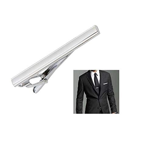 erioctry Men's Tie Clip Stainless Steel Metal Simple Necktie Tie Bar Clasp Clip Clamp Pins Sliver Color For Men Business&Party Wedding Best Gift - Image 1