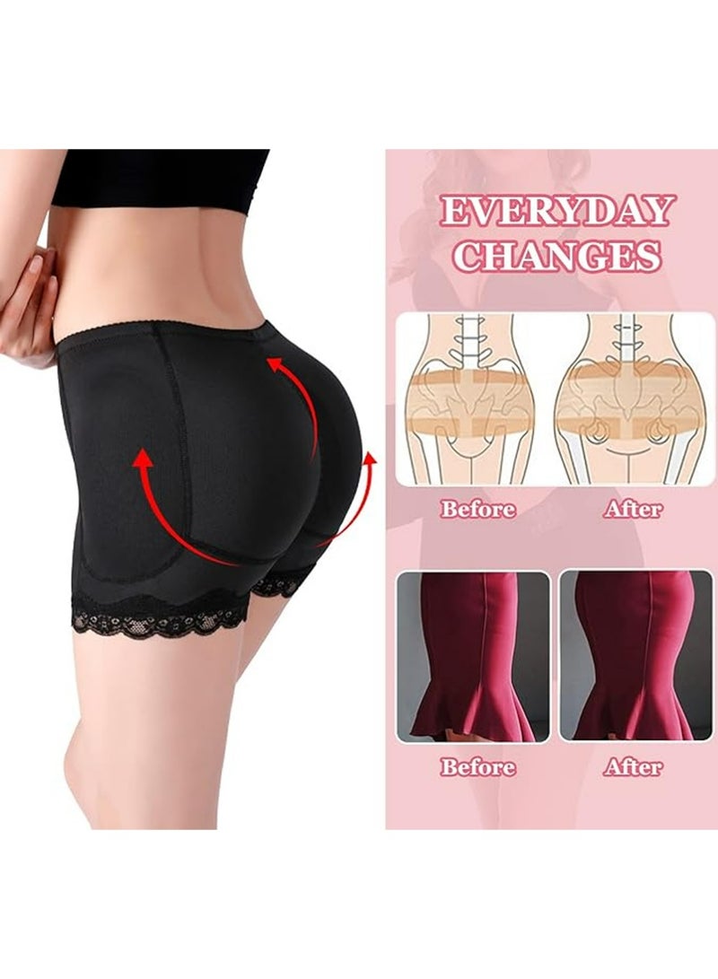 LLASIDO Hip Enhancer Shapewear for Women Hip Dips Control Panties Lace Trim Butt Lifter Fake Butt Seamless Padded Underwear Compression (L) - Image 4