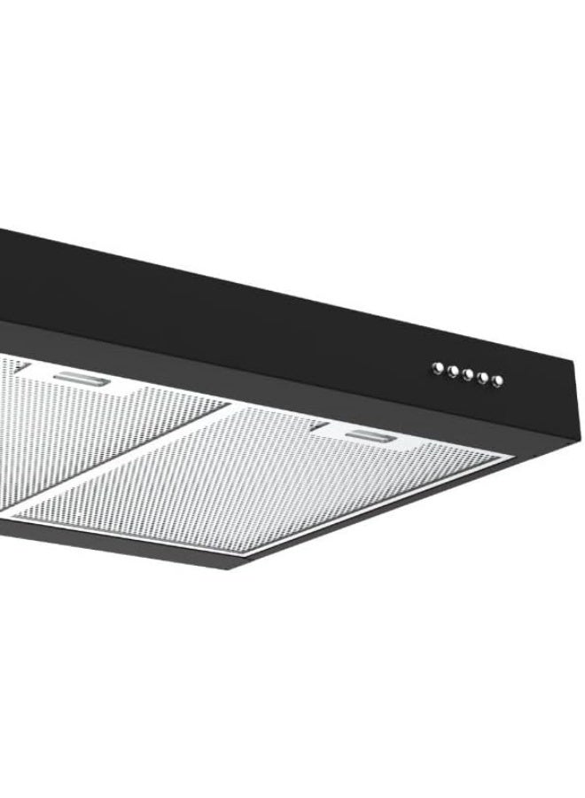 بيورتي شفاط للتركيب على الحائط من بيورتي 101، شفاط بوتاجاز 90 سم بقوة شفط تصل إلى 450 متر مكعب/ساعة، PTSLIM (اسود) - Image 2