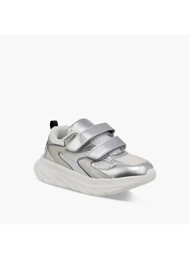 فلورا بيلا من شو إكسبرس Girls Panelled Sneakers with Hook and Loop Closure