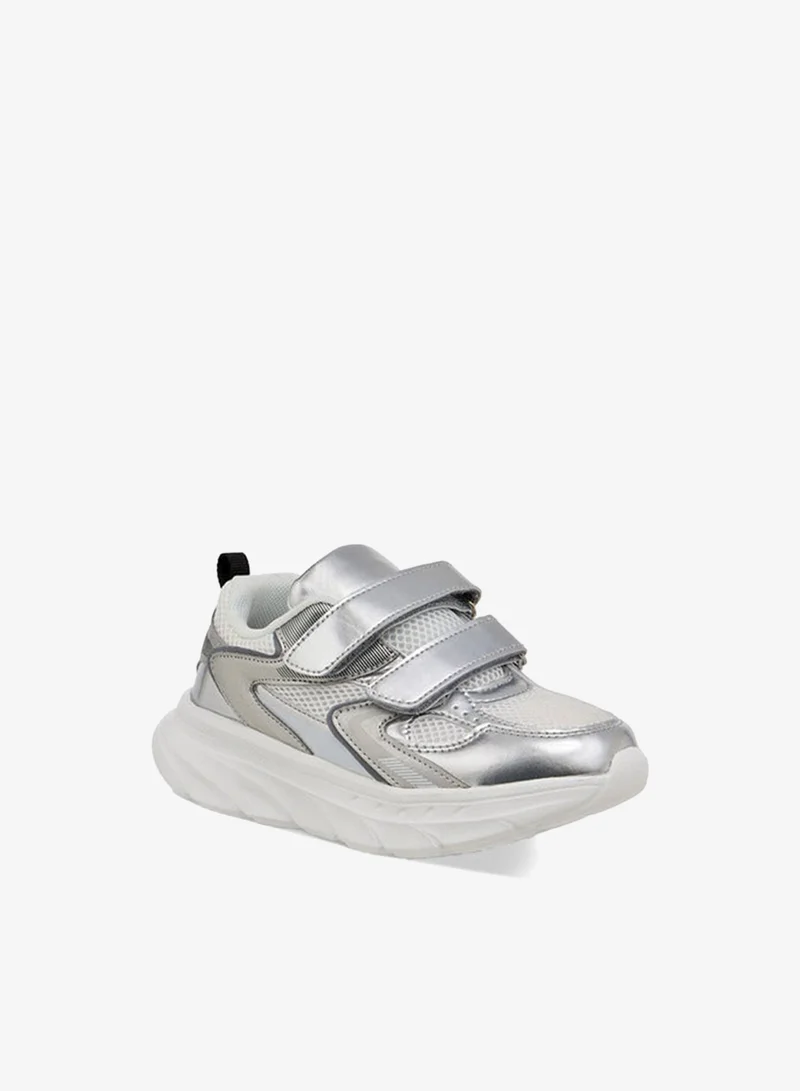 Flora Bella By Shoexpress Girls Panelled Sneakers with Hook and Loop Closure