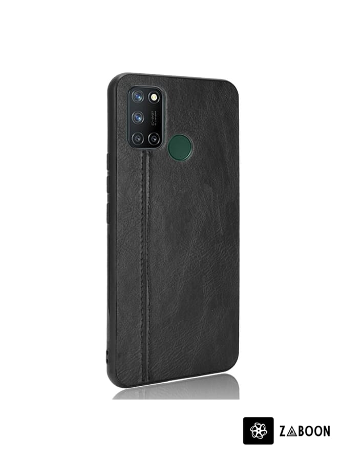 Zaboon Protective Case Cover For OPPO Realme C17/Realme 7i Shockproof Sewing Cow Pattern Skin PC + PU + TPU Case - Image 2