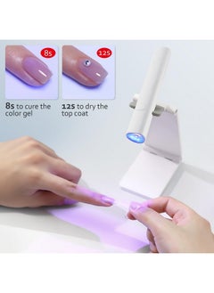 Mini Uv Light For Gel Nails, 3W Mini Nail Lamp With Folding Bracket Nail Dryer, Portable & Rechargable 2 Timers Mini Led Nail Lamp For Nail Extension Nail Gel In Salon Or Diy At Home - pzsku/ZA8565D9C0CA432E7C854Z/45/_/1734437917/580c6be8-8e71-4c30-8acf-f4386cb0801e