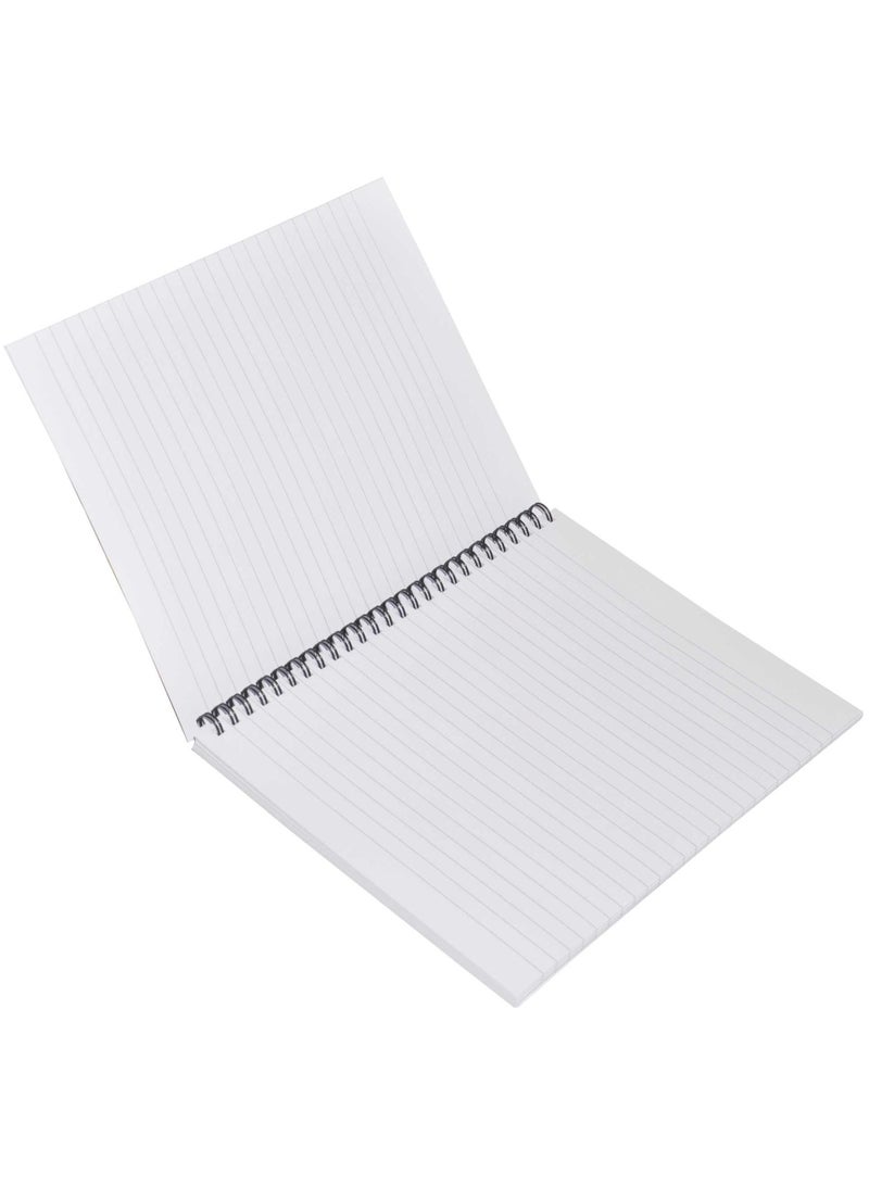 FIS LIGHT Pack of 10  Spiral Soft Cover Notebook, Single Line, 9X7 Inches (22.86 X 20.32 CM), 100 Sheets -LINB971603S - Image 2