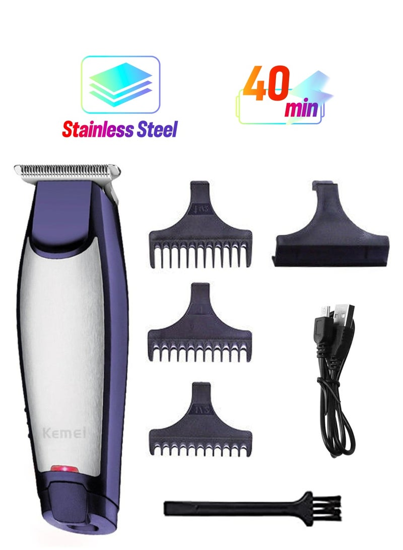 ماكينة قص الشعر للرجال ماكينة قص الشعر ذاتية التنصت مقاومة للماء وقابلة لإعادة الشحن عبر USB - Image 1