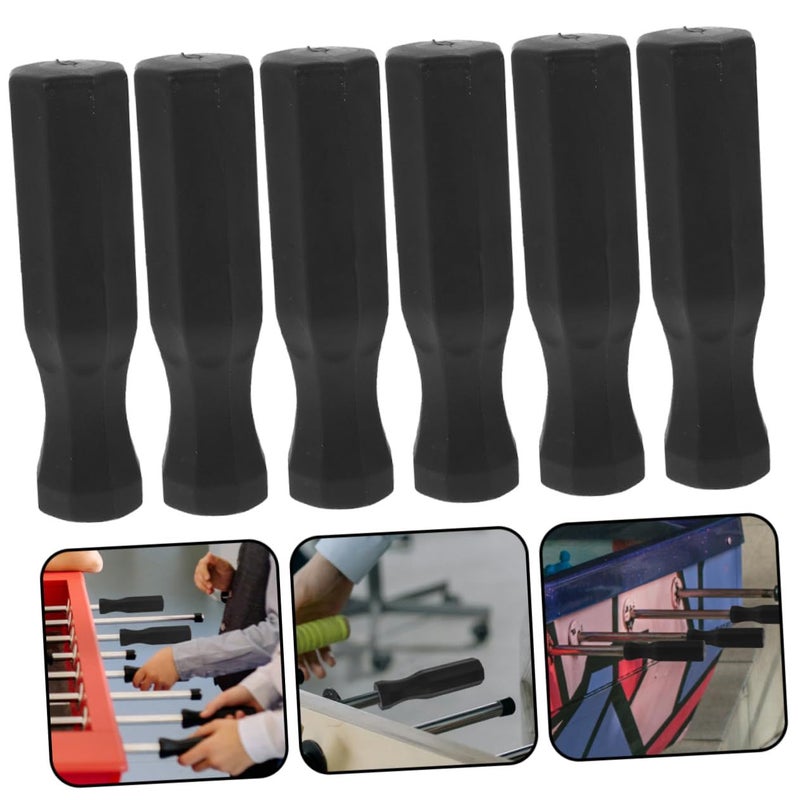 Mikikit 6pcs Nonskid Replacement Foosball Table Handle Grips Easy Install Soccer Parts - Image 3