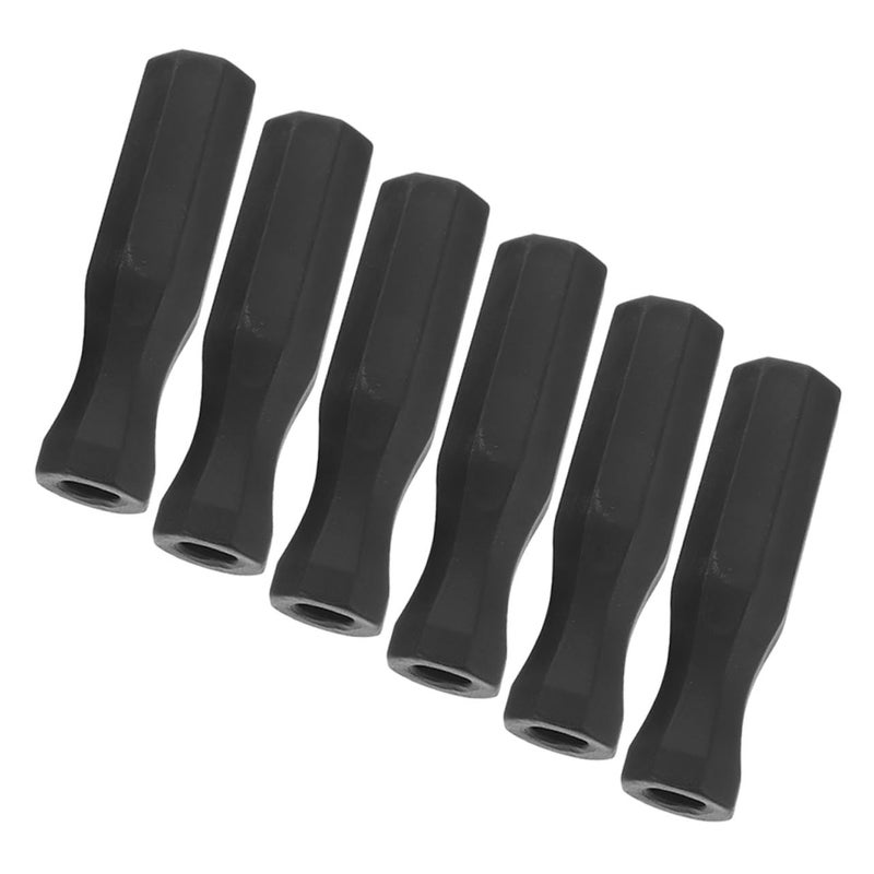 Mikikit 6pcs Nonskid Replacement Foosball Table Handle Grips Easy Install Soccer Parts - Image 2