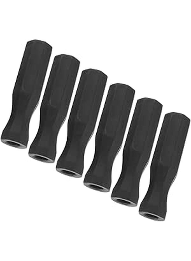 Mikikit 6pcs Nonskid Replacement Foosball Table Handle Grips Easy Install Soccer Parts - Image 1