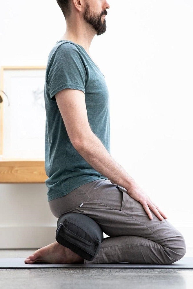 HALFMOON Cotton Prana Bolster – Charcoal | Rectangular Cotton Bolster for Soulful Spine Opening & Breath Support - Image 4