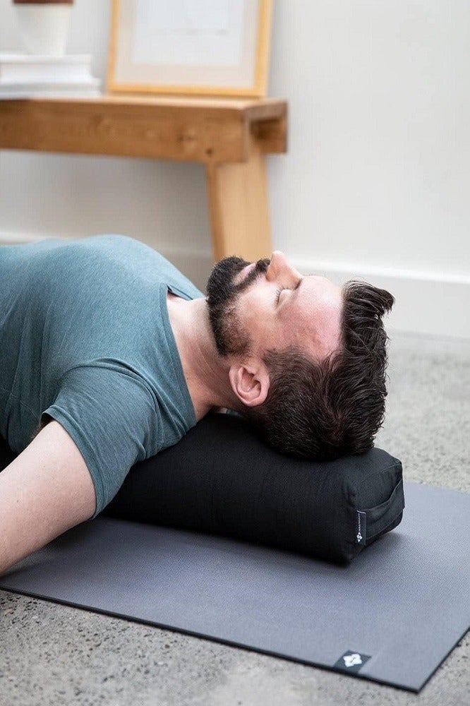 HALFMOON Cotton Prana Bolster – Charcoal | Rectangular Cotton Bolster for Soulful Spine Opening & Breath Support - Image 5