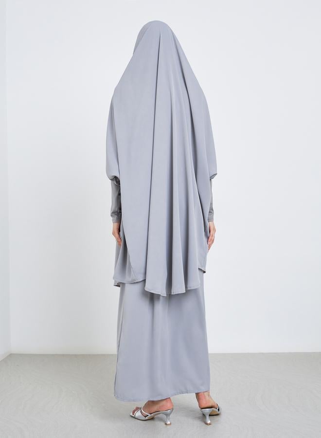 تايك تو عباية بتصميم جناح الخفاش مع تنورة - Image 4