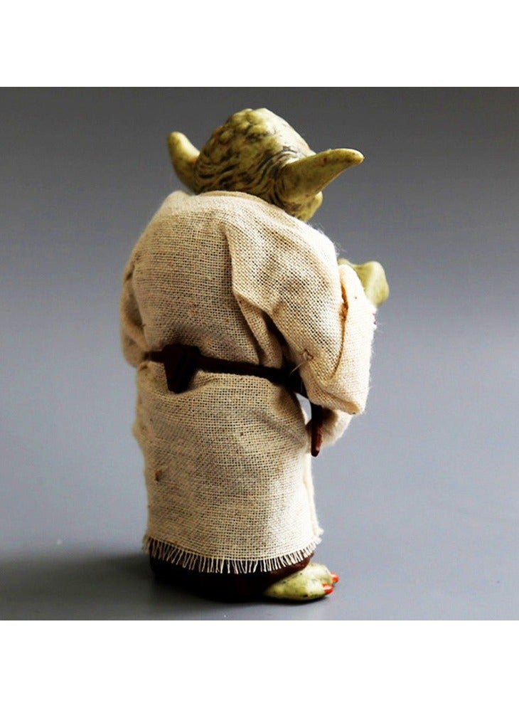 OCTOBER Star Wars 7 Master Yoda 12CM Real Clothes Action Figure Model Ornaments  - Image 2