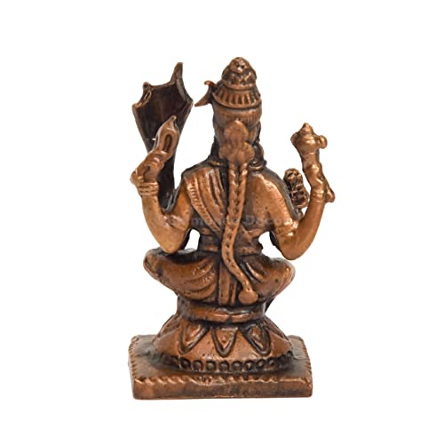 Bhimonee Decor 2.25-Inch Handmade Copper Rajarajeshwari Idol – Patina Antique Finish - Image 4