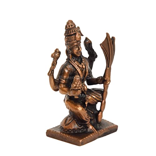 Bhimonee Decor 2.25-Inch Handmade Copper Rajarajeshwari Idol – Patina Antique Finish - Image 5