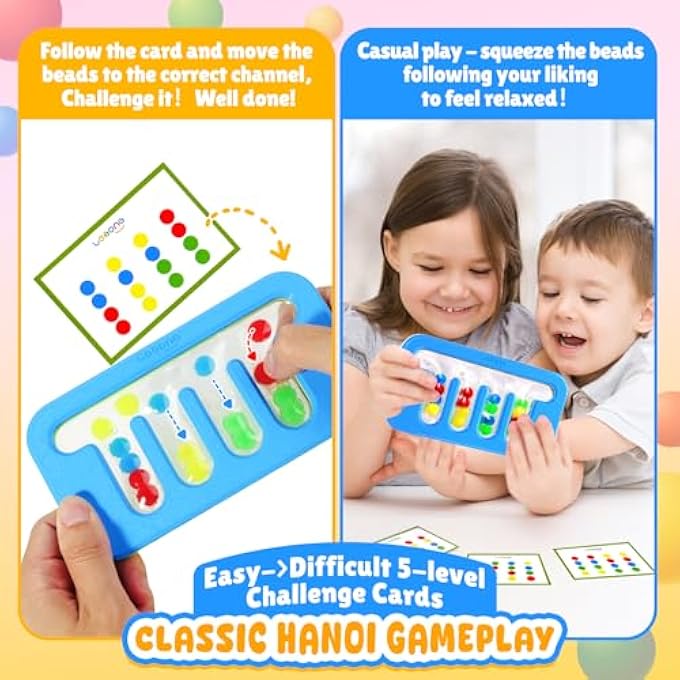 LESONG Squishy Sensory Fidget Toys for Kids: Quiet Fidgets for Toddlers Children Autism Calming, Anxiety Stress for Classroom Office Travel, Color Sorting Fine Motor Skills Montessori Toys for Proschool - Image 2