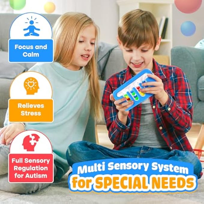 LESONG Squishy Sensory Fidget Toys for Kids: Quiet Fidgets for Toddlers Children Autism Calming, Anxiety Stress for Classroom Office Travel, Color Sorting Fine Motor Skills Montessori Toys for Proschool - Image 4